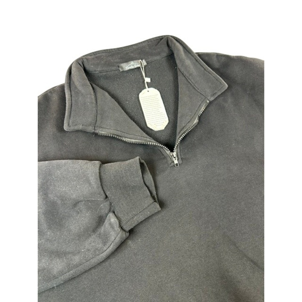 NWT Trendy Queen Women's 1/4 Quarter Zip Pullover Fleece Sweatshirt XXL Black